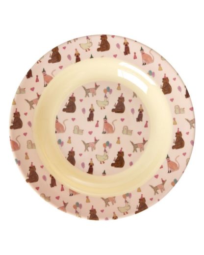 Assiette creuse party animal pink