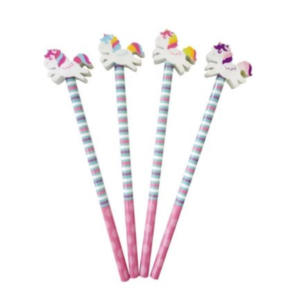 Crayon gomme licorne