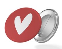 Badge coeur rouge