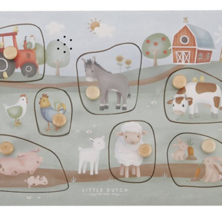 Puzzle sonore en bois Little farm