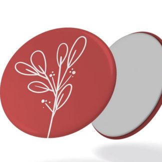 Magnet Fleur fond rouge