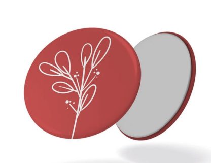 Magnet Fleur fond rouge