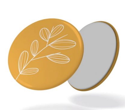 Magnet Fleur fond jaune