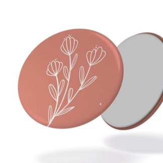 Magnet Fleur fond rose