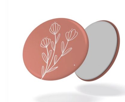 Magnet Fleur fond rose