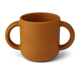 Gobelet silicone chat: Moutarde
