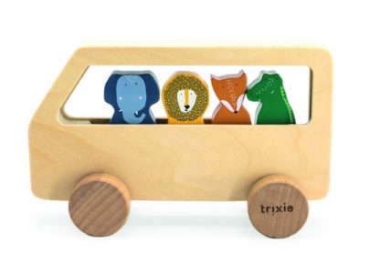 Bus en bois animaux