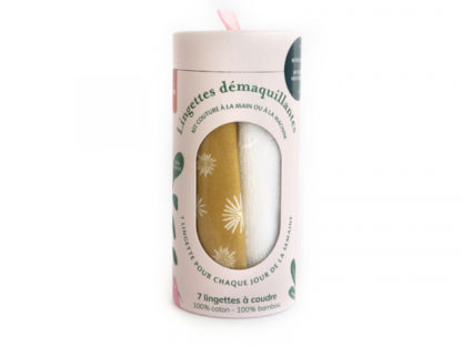 Kit couture - 7 lingettes démaquillantes à coudre - Paquerettes