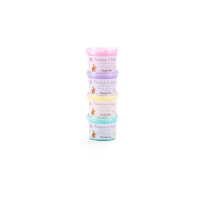 4 Pots de peinture à doigts pastel