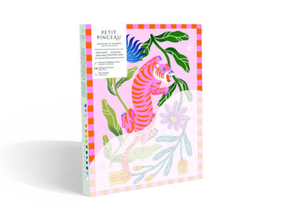 Petit pinceau: tigre fleuri