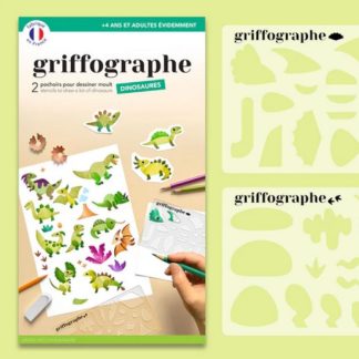 Griffographe pochoirs dinosaures