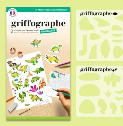 Griffographe pochoirs dinosaures
