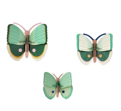 Art mural: Fern striped butterflies x3