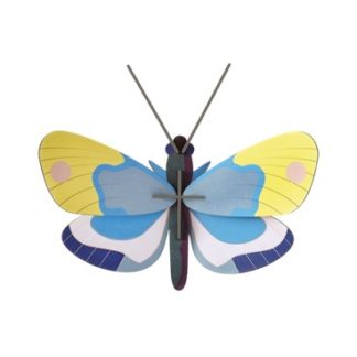 Art mural: Yellow monarch butterfly
