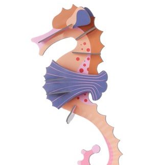 Art mural: Pink seahorse
