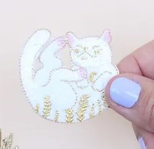 Patch thermocollant chat blanc