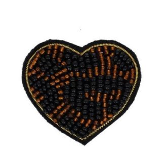 Broche coeur léopard