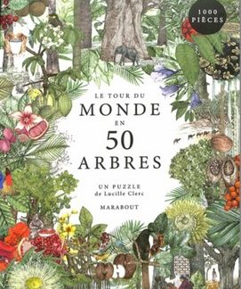 Puzzle le tour du monde en 50 arbres 1000 pcs