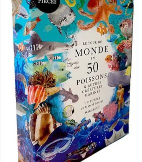 Puzzle le tour du monde en 50 poissons 1000 pcs