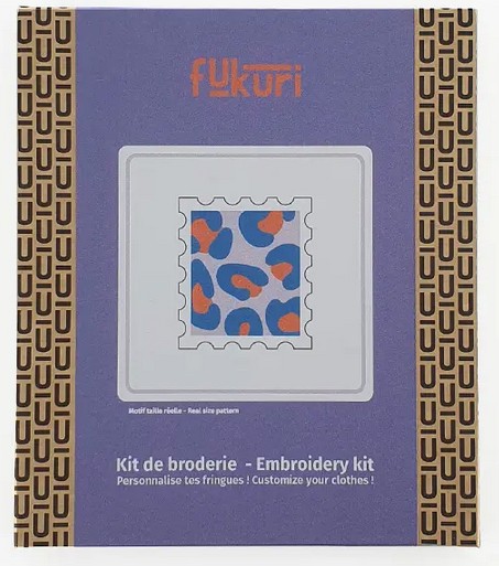 Kit broderie : timbre léopard