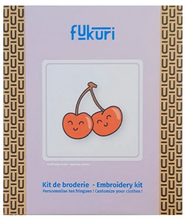 Kit broderie: cerises Kawaii