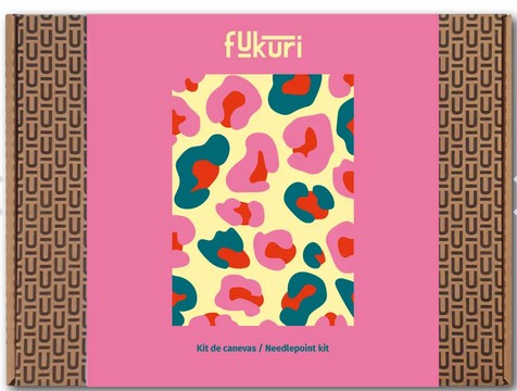 Kit canevas: léopard multicolore