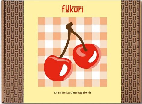 Kit canevas: cerises vichy