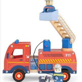 Camion de pompier en bois
