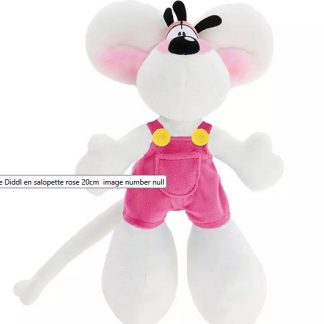 Peluche Diddl en salopette rose 20cm