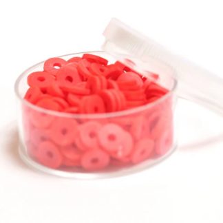 Perles heishi 6mm rouge