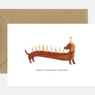 Carte Dachshunds Extra Birthday