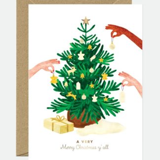 Carte Xmas tree chic