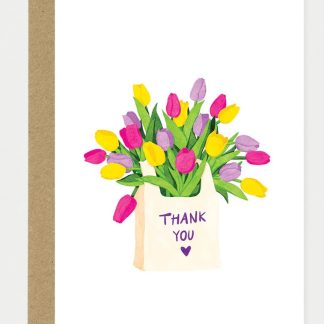 Carte Thank you tulip bag