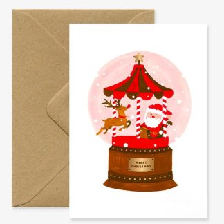 Carte Santa snowball