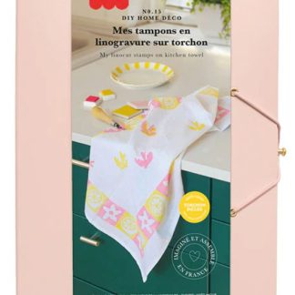 Kit mes tampons en linogravure sur torchon