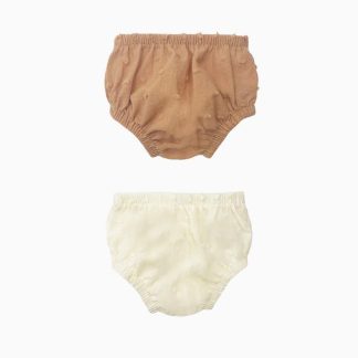Lot de 2 culottes Charlotte plumetis cassonand/écru