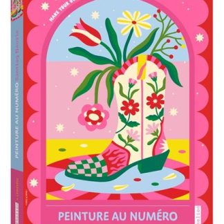 Peinture au numéro Santiag fleurie
