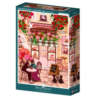 Puzzle L'Echappée Belle - Café de la Saint-Valentin 1000 pcs