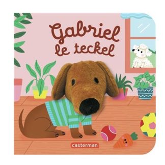 Livre marionnette Gabriel le teckel