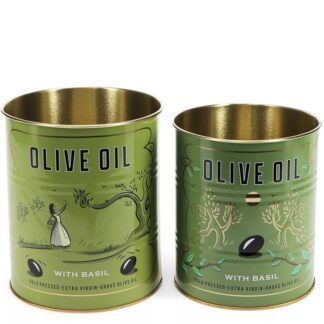 Pot métal huile d'olive (vert foncé)