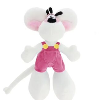 Peluche Diddl en salopette rose 20cm