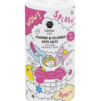 Sel de bain moussant et coloré rose