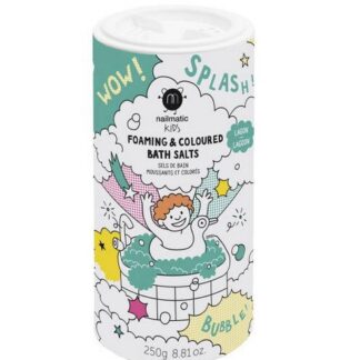 Sel de bain moussant et coloré vert lagon