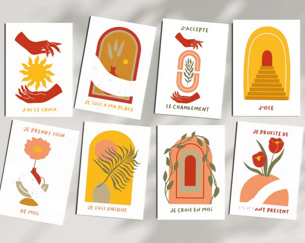 Cartes à peindre par numéros: Self love