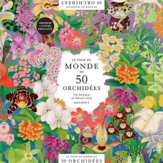 Puzzle le tour du monde en 50 orchidées 1000 pcs