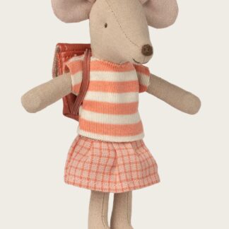 Grande soeur souris tricycle corail