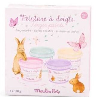4 Pots de peinture à doigts pastel