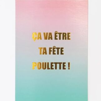 Carte fête poulette