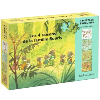 Puzzles évolutifs x4 Les 4 saisons de la famille Souris